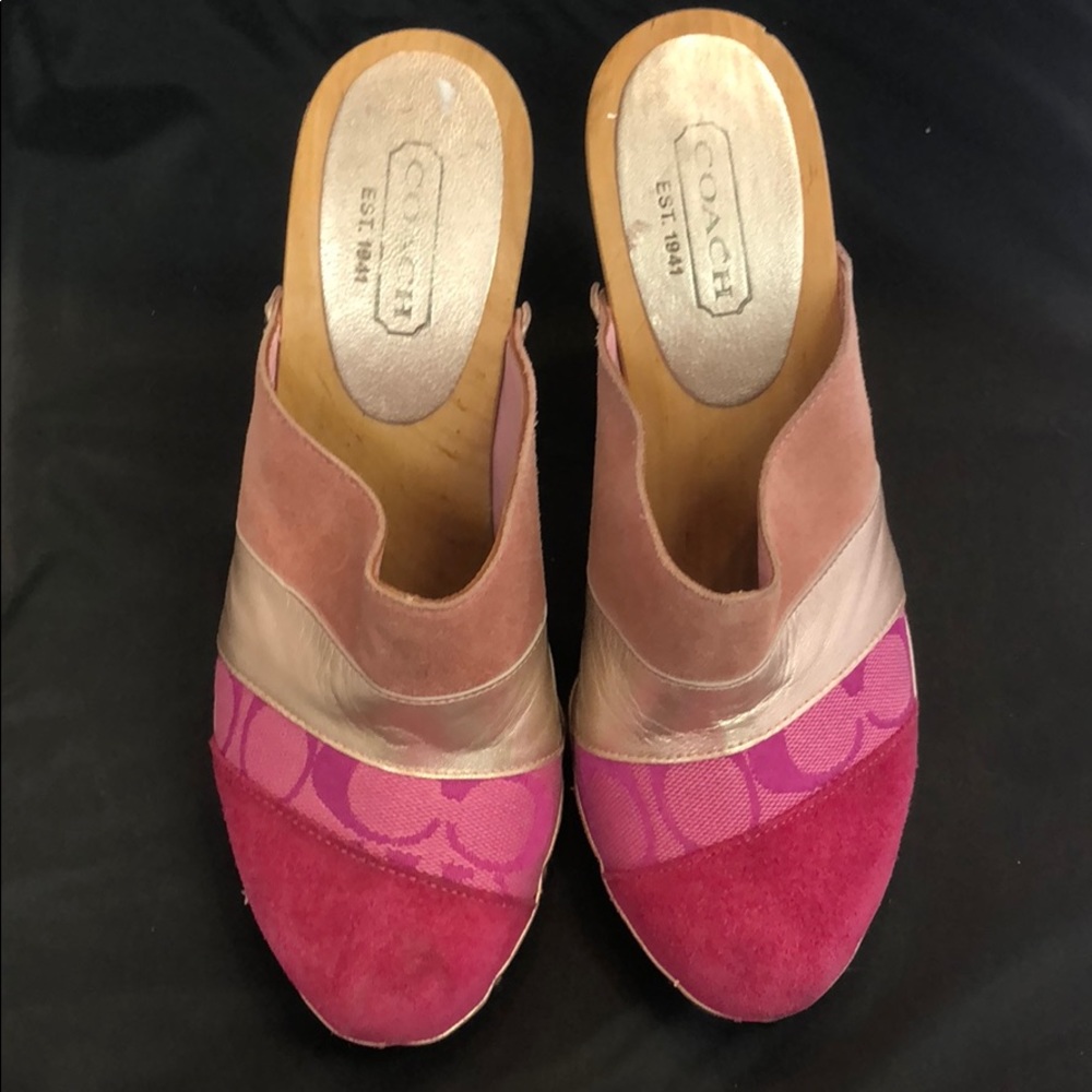 Coach Katy Patchwork Mules